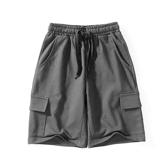 RMGVDSD Boys Summer Sweat Shorts Boy's Cargo Shorts Kids Casual Shorts Solid Color Fashion Beach Sports Shorts for 11-12 Years