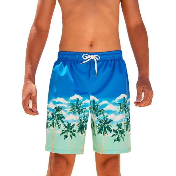 RMGVDSD Boys Swim Trunks Kids Swimming Shorts Fashion Print Hawaiian Casual Shorts Quick Dry Beach Pants Sport Shorts for 10-11 Years