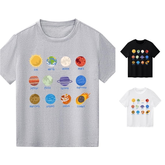 RMGVDSD Boys T Shirts Kids Summer Graphic Print Tee Shirt Fashion Tshirts Casual Crew Neck Short Sleeve T Shirt Tops 10-11 Years