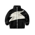 thumbnail image 1 of RMGVDSD Boys Zipper Jacket Winter Coats Color Block Warm Long Sleeve Lined Coat For Cold Weather Outdoor Outerwear Fashion Vintage 2-3 Years, 1 of 3