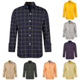 thumbnail image 1 of RMGVDSD Children's Long Sleeve Plaid Shirts Boys Girls Button Down Shirt Classic Fit Casual Shirts Plus Size Tops Fall Clothes 5-6 Years, 1 of 6