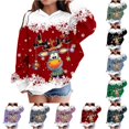 thumbnail image 1 of RMGVDSD Christmas Hoodies for Girls Cute Graphic Pullover Hooded Sweatshirt Long Sleeve Tops Loose Fit Casual Sweatshirts for Kids Fashion Clothes 11-12 Years, 1 of 4