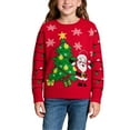 thumbnail image 1 of RMGVDSD Christmas Sweaters For Girls Boys Funny Holiday Pullover Knitwear Kids Sweater Winter Long Sleeve Crewneck Sweaters For Family Gatherings Adorable Clothes 4-5 Years, 1 of 9