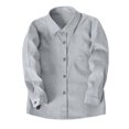 thumbnail image 1 of RMGVDSD Classic Dress Shirts For Boys Long Sleeve Button Down Shirt For Kids Formal Wear School Uniform Tops Fall Clothes 11-12 Years, 1 of 3