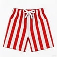 thumbnail image 1 of RMGVDSD Classic Shorts for Boys Striped Elastics Waist Casual Shorts Sportswear Lightweight Athletic Bottoms Summer Pull on Shorts 13-14 Years, 1 of 4