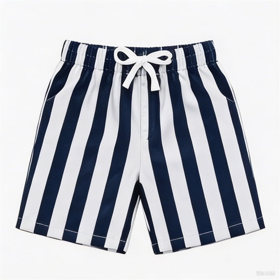 RMGVDSD Classic Shorts for Boys Striped Elastics Waist Casual Shorts Sportswear Lightweight Athletic Bottoms Summer Pull on Shorts 9-10 Years