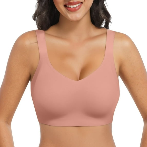 RMGVDSD Comfort Womens Bras New Nude Feeling Jelly Seamless Bras Big Breasts Slim Back And Thin Sports Bra Seamless Push Up Bras