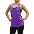 thumbnail image 1 of RMGVDSD Comfort Womens Tank Tops Women Low Neck T Shaped Fitness Workout Tops Loose Quick Drying Sweat Absorbing Sports Sleeveless Tank Tops Basic Cami T-Shirts, 1 of 5