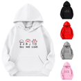 thumbnail image 1 of RMGVDSD Cute Hoodies for Girls Casual Hoodie Pullover Long Sleeve Graphic Print Hooded Sweatshirt with Pocket Casual Tops Preppy Clothes Trendy Sweatshirt 9-10 Years, 1 of 4