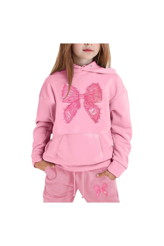 Cute Toddler Girls Sweatsuit Children's Sweat Suit Little&Big Boys Girls Long Sleeve Hoodie Pullover Tops Pants Kids Hoodie Set Sweet Cute Stylish Clothes