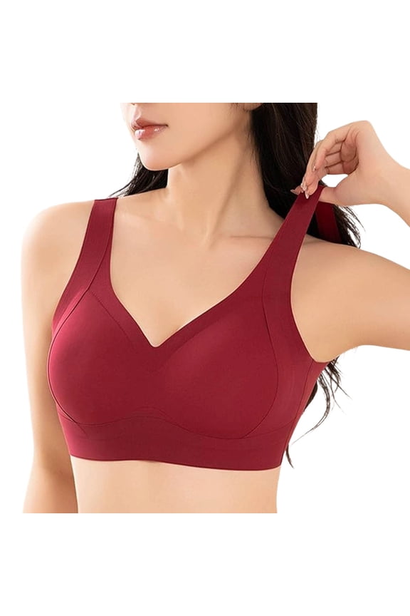 Fashion Bras for Women Seamless Fixed Cup Bralette Wireless Support Comfort T Shirt Bra Sagging Full Coverage Brassieres Comfort Everyday Bras