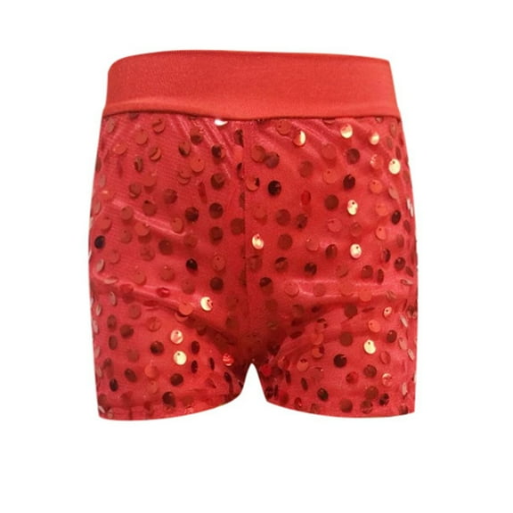 RMGVDSD Fashion Girls Shorts Slim Fit Stretch Sequin Shorts For Girls Boys High Waist Sparkly Loose A Line Hot Pants Running Workout Shorts For 12-14 Years