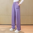 thumbnail image 1 of RMGVDSD Fashion Girls Sweatpants Girls' Sweatpants Children's Casual Wide Leg Pants Soft Loose Straight Trousers Baggy Pants Streetwear For 4-5 Years, 1 of 5