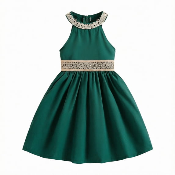 RMGVDSD Flower Girl Dresses Elegant Girls Dress With Lace Off Shoulder Birthday Party Gown Princess Dresses Summer Holiday Celebration 3-4 Years