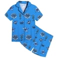 thumbnail image 1 of RMGVDSD Girls 4th of July Outfit Set Girls Pajamas Set Cartoon Print Short Sleeve Shirt And Shorts Sleepwear Set Kids Soft Comfortable Loungewear Outfits 2-3 Years, 1 of 4