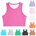 thumbnail image 1 of RMGVDSD Girls Athletic Tank Tops Breathable Workout Crop Top Sleeveless T-Shirts for Play and Sports Comfortable Fit Tees 10-14 Years, 1 of 4