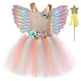 thumbnail image 1 of RMGVDSD Girls Birthday Dress Toddler Girls Sleeveless Suspenders Dance Party Dresses Clothes Wand Headband Wing Set Easter Outfit 7-8 Years, 1 of 5