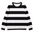 thumbnail image 1 of RMGVDSD Girls Black and White Striped Crewneck Sweatshirt Little Kids Long Sleeve Pullover Tops Daily Casual Sweatshirts Fall Clothes 3-4 Years, 1 of 4
