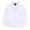 thumbnail image 1 of RMGVDSD Girls Button Down Shirts Girls White Dress Shirt Long Sleeve School Uniform Blouse Formal Button Down Top For Big Kids Shirts Trendy Elegant 12-13 Years, 1 of 9