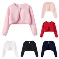 thumbnail image 1 of RMGVDSD Girls Cardigan Sweater Long Sleeve Knit Cardigans Casual Round Neck Open Front Shirt for Toddler Kids Spring Fall Tops 7-8 Years, 1 of 4
