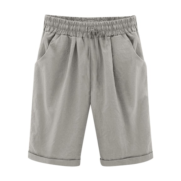 RMGVDSD Girls Casual Bermuda Shorts Kids Knee Length High Waisted Summer Shorts Comfy Drawstring Short Pants With Pockets Beach Shorts Stylish Trousers For 9-10 Years