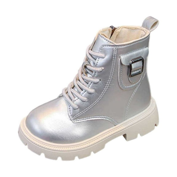 RMGVDSD Girls Cowboy Boots Stylish Girls Ankle Boots Fashion Leather Boots Casual Winter Footwear For Toddler Kids Girl Shoes Stylish Boots 13-14 Years