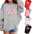 thumbnail image 1 of RMGVDSD Girls Cute Bow Graphic Print Sweatshirts Long Sleeve Crewneck Pullover Tops Kids Drop Shoulder Sweatshirt Trendy Preppy Clothes 6-7 Years, 1 of 4
