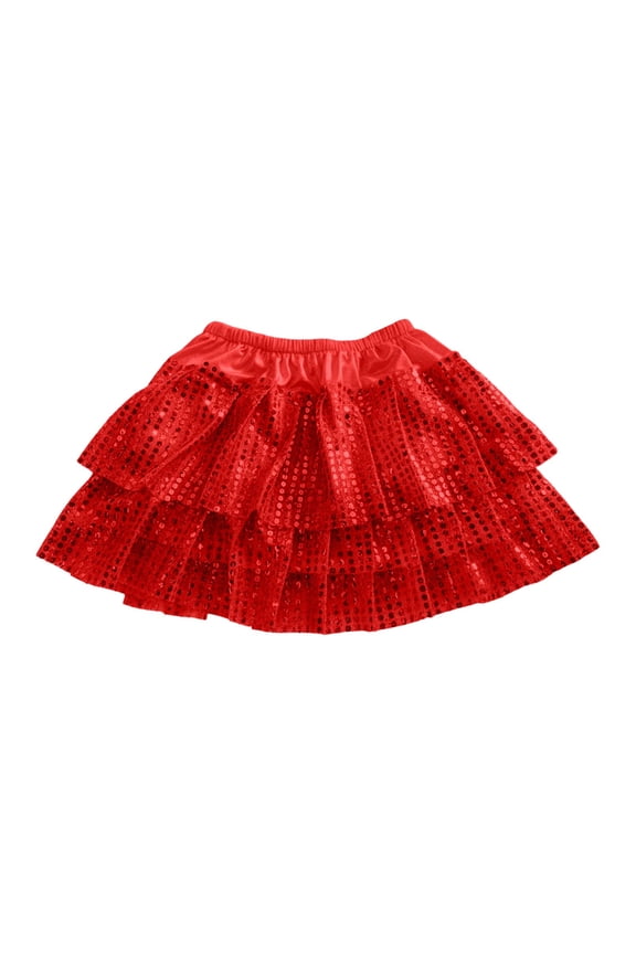 Girls Dance Skirt Carnival Performance Clothes Stage Wear Latin Jazz Party Tutu For Childrens Competition Outfit Temperament Skirt 5-6 Years