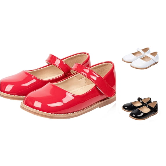 RMGVDSD Girls Dress Shoes Fashion Soft Sole Casual Shoes For Toddler Kids School Uniform Flats Classic Walking Shoes