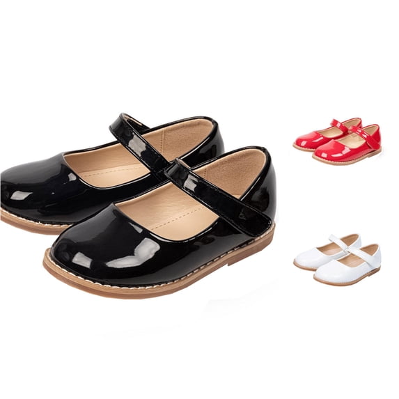 RMGVDSD Girls Dress Shoes Fashion Soft Sole Casual Shoes For Toddler Kids School Uniform Flats Classic Walking Shoes