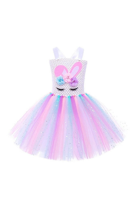 Girls Dresses Easter Carnival Party Tutu Dress For Kids Birthday Party Outfit Princess Tulle Tutu Dress Formal Pageant Kids Holiday Dresses