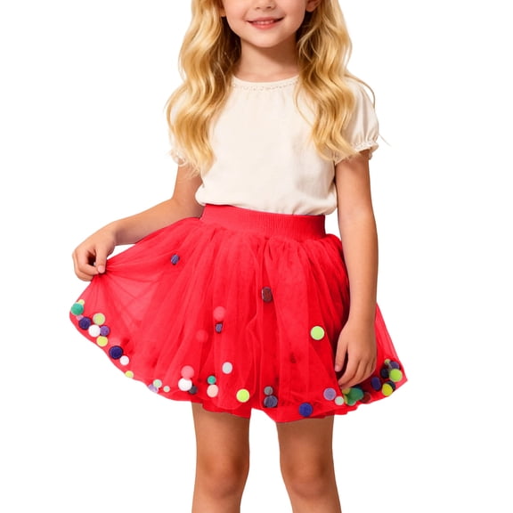RMGVDSD Girls Easter Skirts Toddler Girls Tutu Skirt Layered Rainbow Tulle Skirt Little Kids Elastic Waist Birthday Party Dance Skirts 7-8 Years