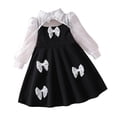 thumbnail image 1 of RMGVDSD Girls Formal Dresses Toddler Girls Dress Long Sleeve Birthday Dresses With Bowknot Elegant Party Dress Kids Dresses School Wear 3-4 Years, 1 of 3