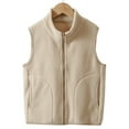 thumbnail image 1 of RMGVDSD Girls Full Zip Polar Vest Fall Winter Outwear Kids Sleeveless Jacket Padded Vests For Boys Girls Vest Coat Warm Jacket With Pockets Comfort Versatile 7-8 Years, 1 of 9