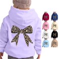 thumbnail image 1 of RMGVDSD Girls Hoodie Long Sleeve Leopard Bow Graphic Sweatshirts Kids Cute Pullover Tops Fall Clothes Trendy Hoodies School Wear 7-8 Years, 1 of 5