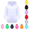thumbnail image 1 of RMGVDSD Girls Hoodies Kids Hooded Sweatshirts Plain Solid Color Long Sleeve Pullover Tops Fall Hoodie with Pocket for School & Outdoor 6-7 Years, 1 of 4