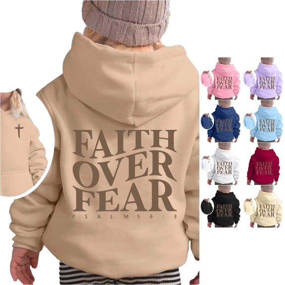 RMGVDSD Girls Hoodies & Sweatshirts Fall Winter Clothes Casual Letter Print Pullover Hooded Sweatshirt Tops for Kids School Daily Wear 3-4 Years