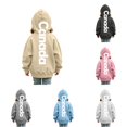 thumbnail image 1 of RMGVDSD Girls Hoodies Sweatshirts Letter Print Pullover Hooded Sweatshirt Tops Kids Lightweight Casual Hoodie Fashion Trendy Clothes Fall Girl Clothes 13-14 Years, 1 of 5
