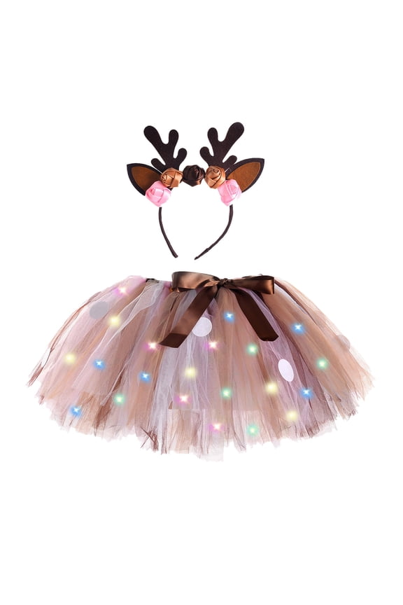 Girls Layered Tutu Skirt Kids Carnival Dance Party Clothes Easter Cartoon Skirt Lightweight Tutu Ballet Skirts With Hairband Set 2-3 Years