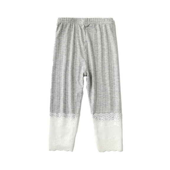 RMGVDSD Girls Leggings Summer Thin Stretchy Soft Comfortable Kids Capri Pants For Toddler Girls Breathable Bottoms Casual Playwear Soft Fall Clothes 6-7 Years