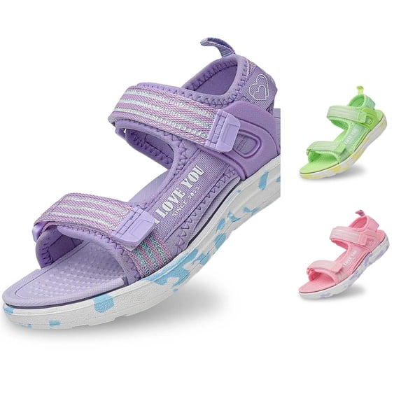 RMGVDSD Girls Sandals Adjustable Strap Open-Toe Athletic Sandals Child Sport Sandals Fashion Summer Shoes For Little/Big Kid