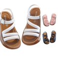 thumbnail image 1 of RMGVDSD Girls Sandals Open Toe Summer Flat Shoes Fashion Sandals Casual Outdoor Beach Shoes For Kids, 1 of 4