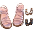 thumbnail image 1 of RMGVDSD Girls Sandals Open Toe Summer Flat Shoes Fashion Sandals Casual Outdoor Beach Shoes For Kids, 1 of 4