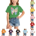 thumbnail image 1 of RMGVDSD Girls Short Sleeve Graphic T-Shirt Fashionable Casual Summer Tee Shirts for Kids Stylish Everyday T Shirt Tops 2-4 Years, 1 of 5