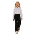 thumbnail image 1 of RMGVDSD Girls Straight Leg Pants Back to School Trousers Loose Classic Fit Dress Pants Elastic Waist Casual School Uniform Pants for Kids 7-8 Years, 1 of 7