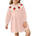 thumbnail image 1 of RMGVDSD Girls Sweater Dress Child Girls Dresses Cute Strawberry Long Sleeve Knitted Dress Kids Casual Sundress Spring Clothes Girls Spring Sundress, 1 of 4