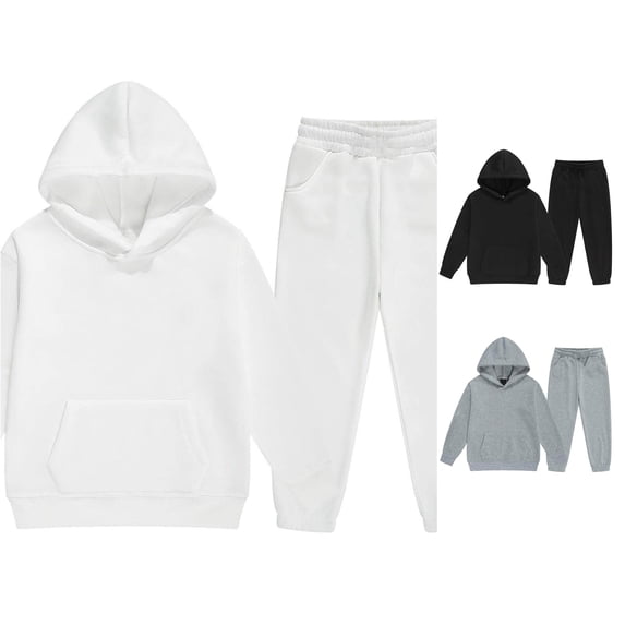RMGVDSD Girls Sweatsuit 2 Piece Outfits Solid Color Hoodie Sweatshirts and Sweatpants Sets Children'S Hoodie Set Casual Fall Winter Outfit 3-4 Years