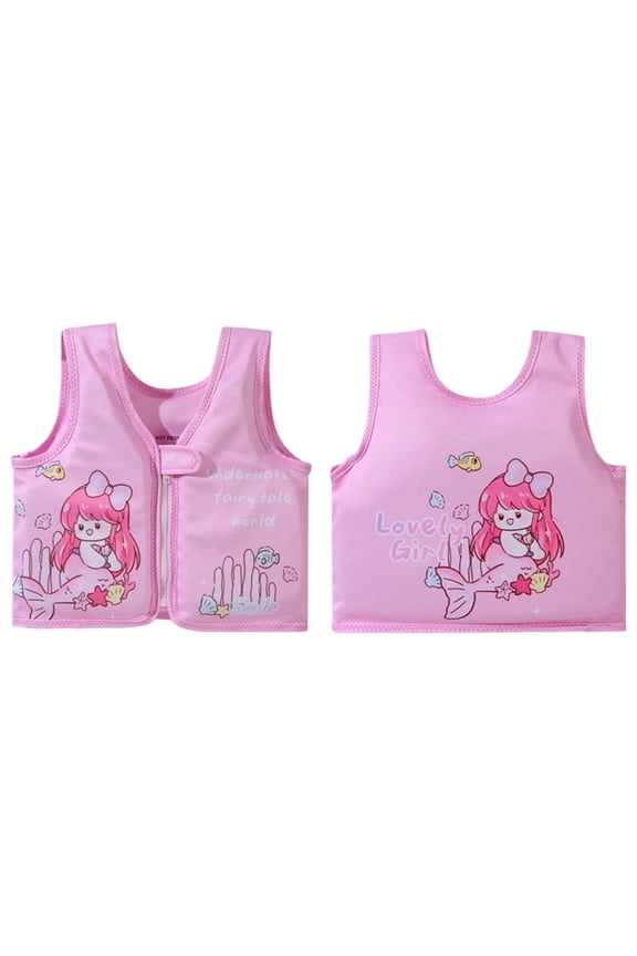 Girls Swimwear Toddler Flotation Vest Cartoon Prints Swim Vest For Beach And Pool 1 5 Years Lightweight Buoyancy Aid Jacket Fashion Swimsuits Beachwear