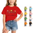 thumbnail image 1 of RMGVDSD Girls T Shirts Short Sleeve Casual Summer Tops Soft Crewneck Tees for Kids Graphic T-Shirt Comfort Fit Tshirts 4-6 Years, 1 of 5