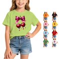 thumbnail image 1 of RMGVDSD Girls T Shirts Summer Short Sleeve Graphic T-Shirt Casual Loose Fit Tees Shirts for Kids Tops Fashion Clothes 6-8 Years, 1 of 5